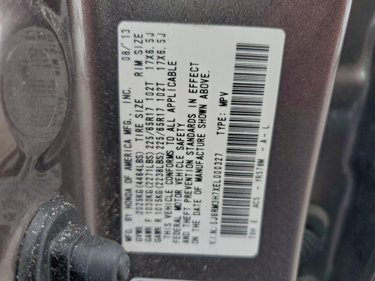 2014 HONDA CR-V EXL photo 37