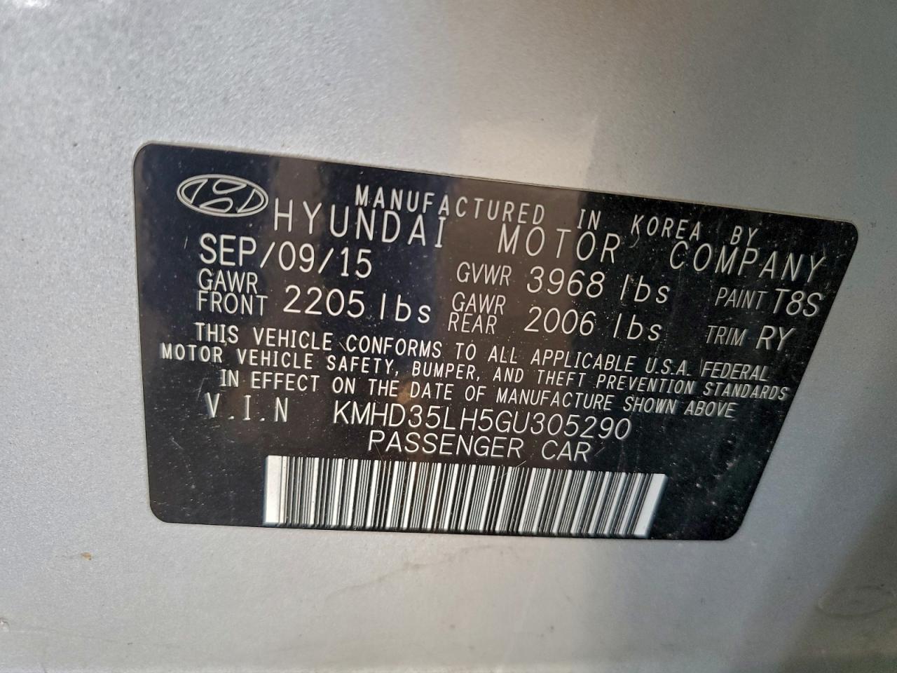 2016 HYUNDAI ELANTRA GT photo 12