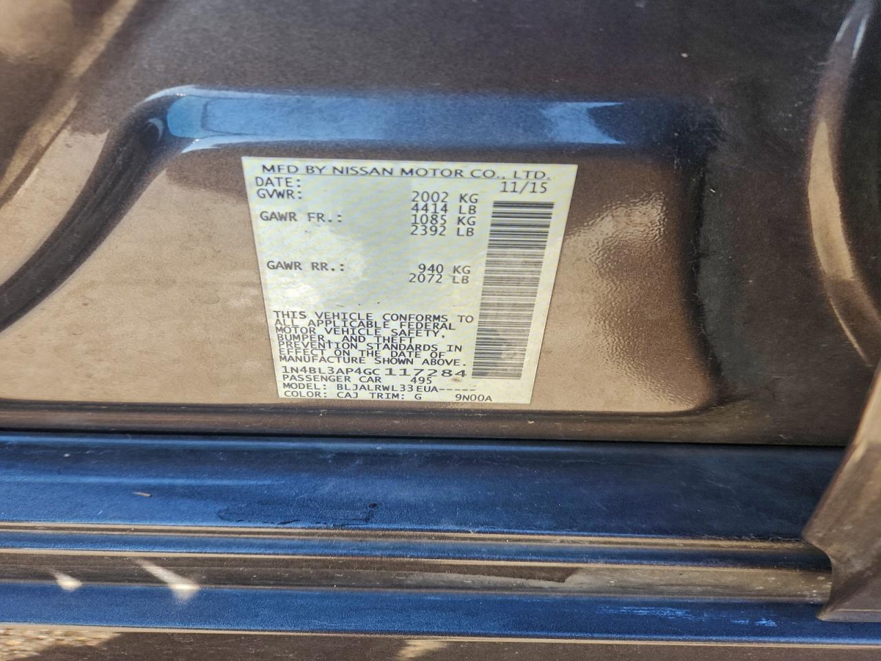 2016 NISSAN ALTIMA 3.5SL photo 34