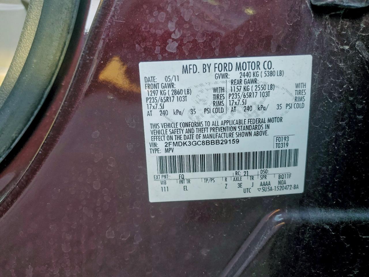 2011 FORD EDGE SE photo 13