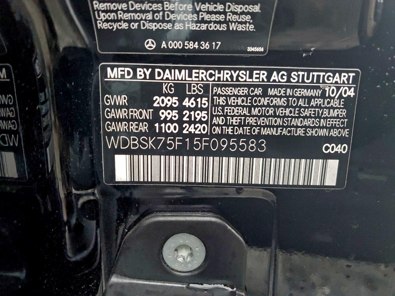 2005 MERCEDES-BENZ SL 500 photo 49