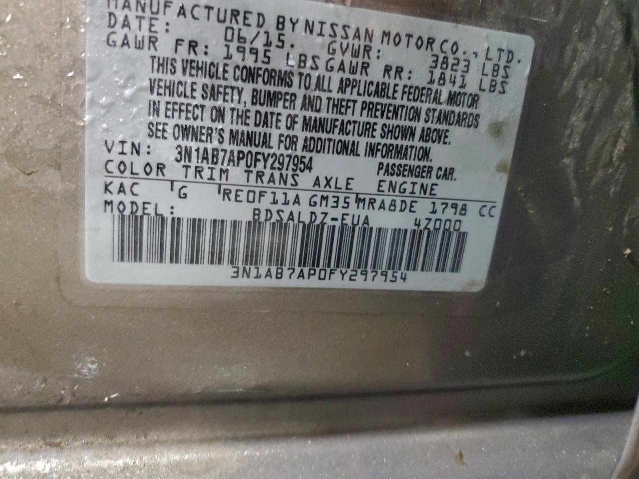 2015 NISSAN SENTRA S photo 23