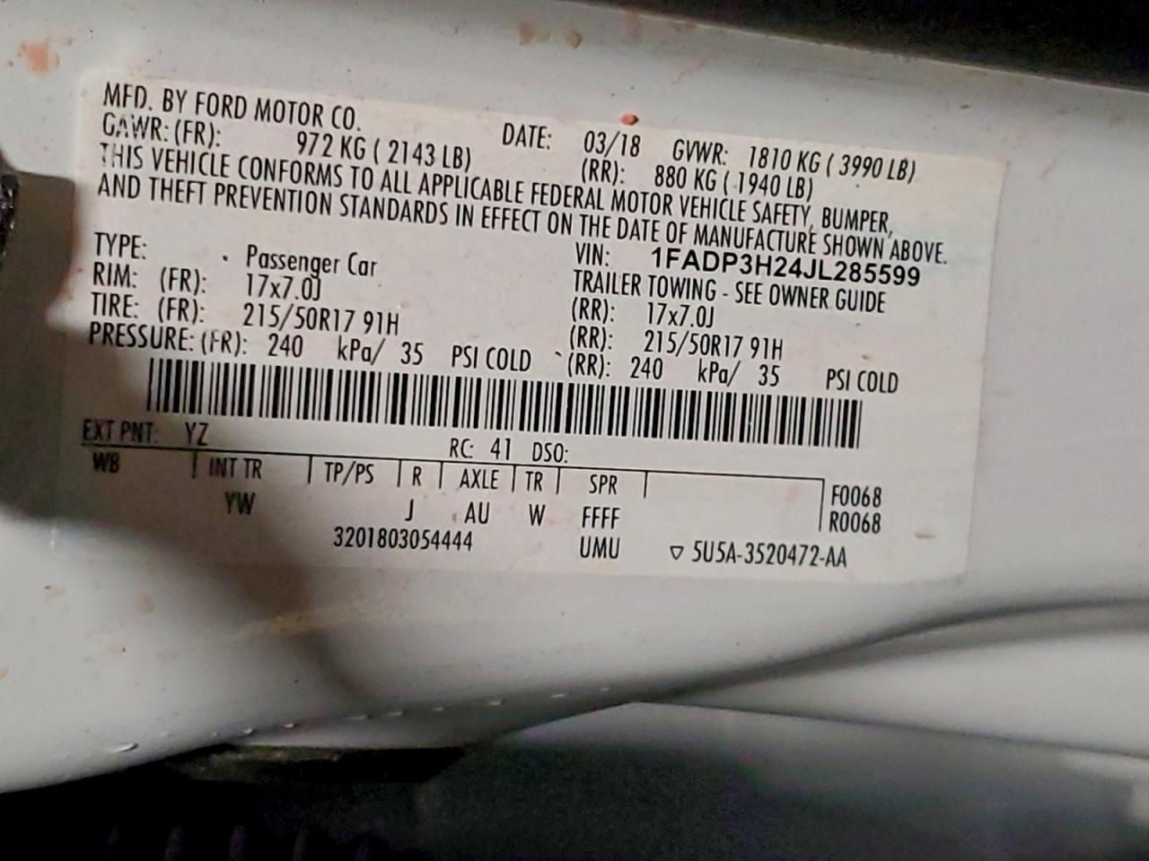 2018 FORD FOCUS SEL photo 12