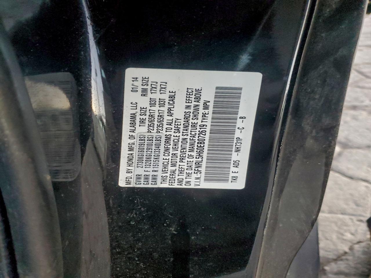 2014 HONDA ODYSSEY EXL photo 25