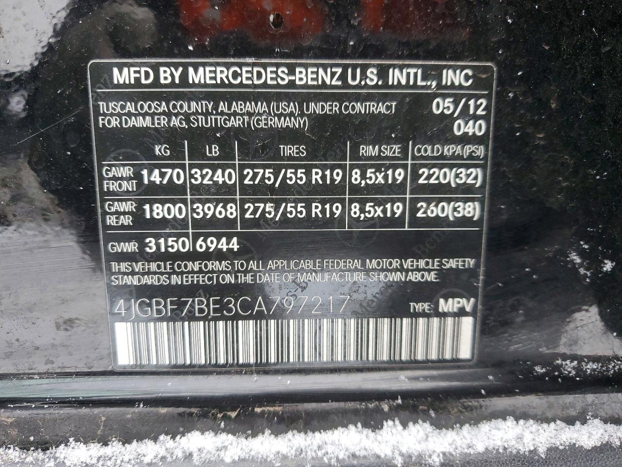 2012 MERCEDES-BENZ GL 450 4MATIC photo 13