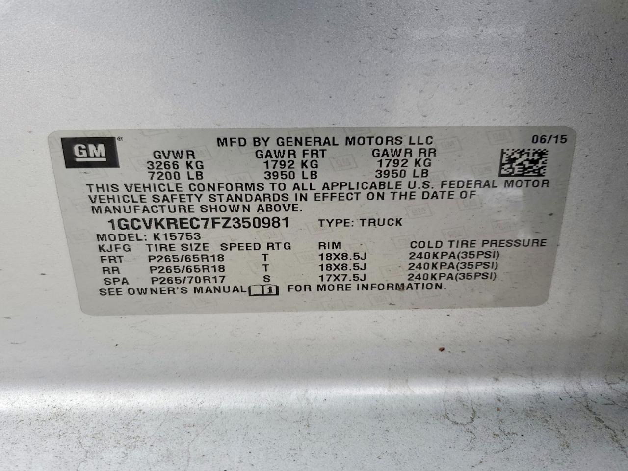 2015 CHEVROLET SILVERADO K1500 LT photo 34