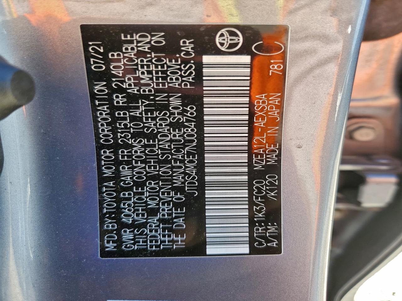 2022 TOYOTA COROLLA SE photo 13