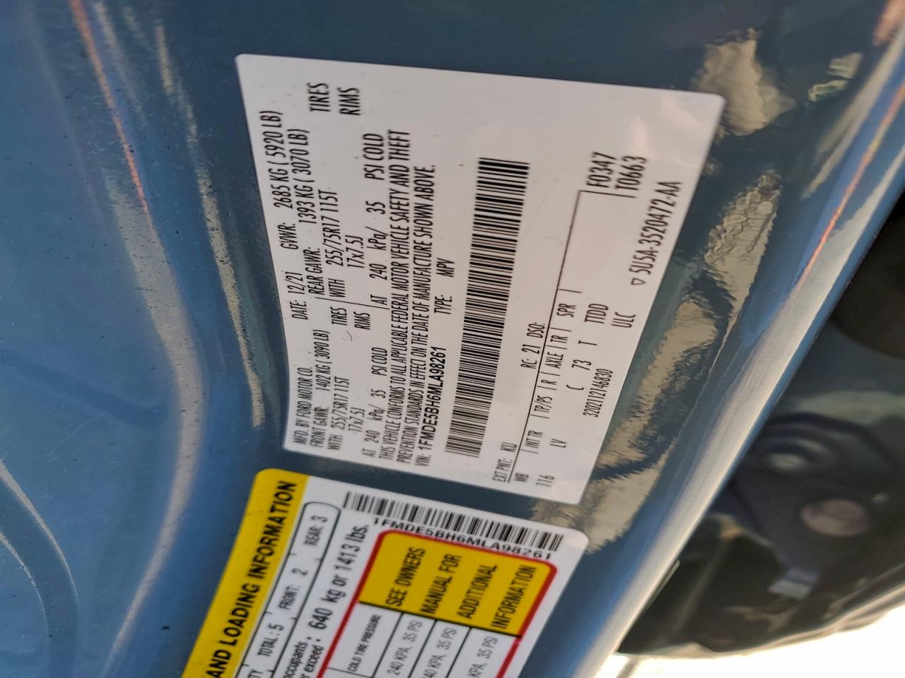 2021 FORD BRONCO BASE photo 25