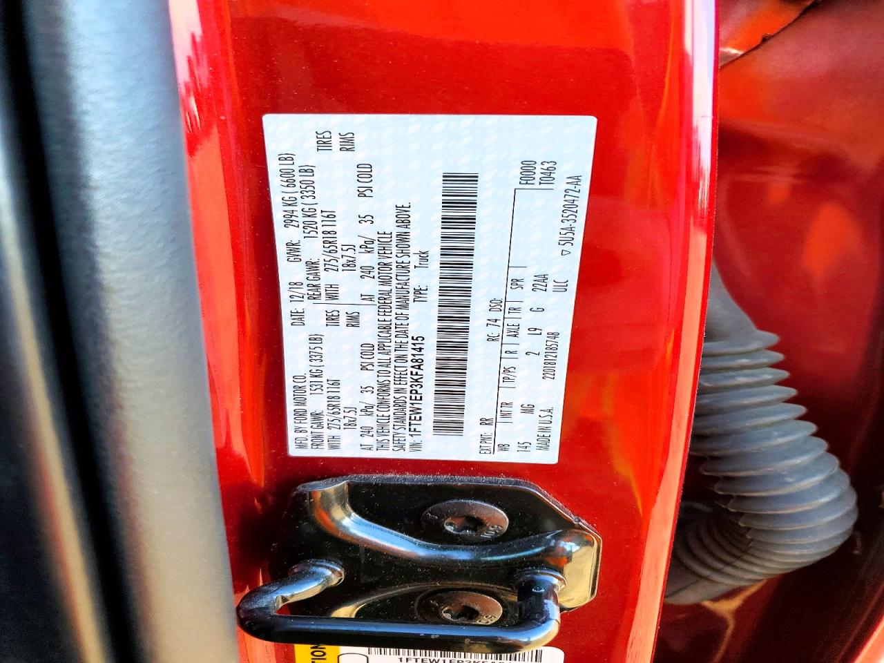 2019 FORD F150 SUPERCREW photo 12