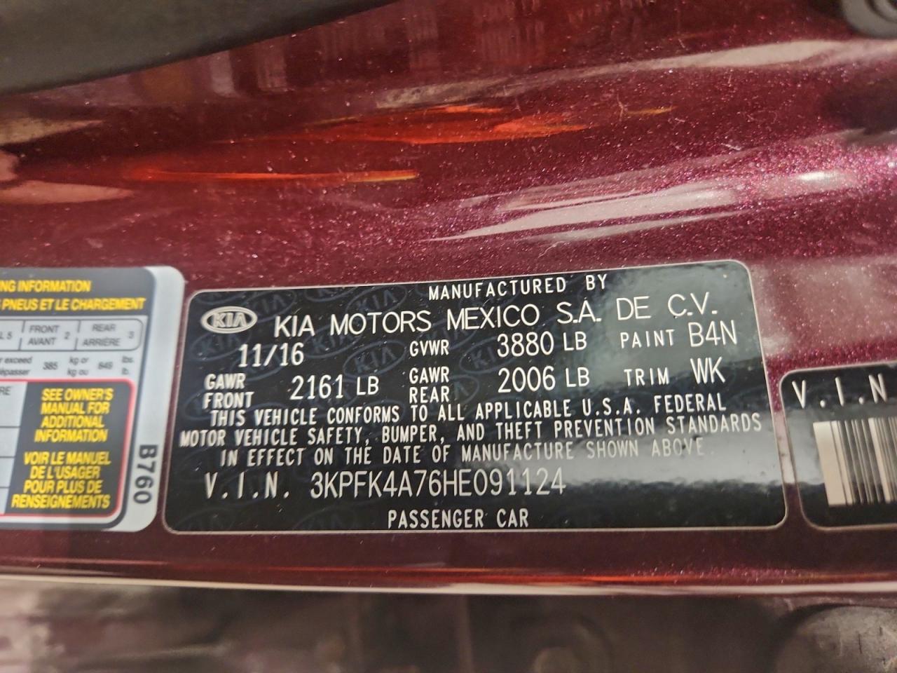 2017 KIA FORTE LX photo 12