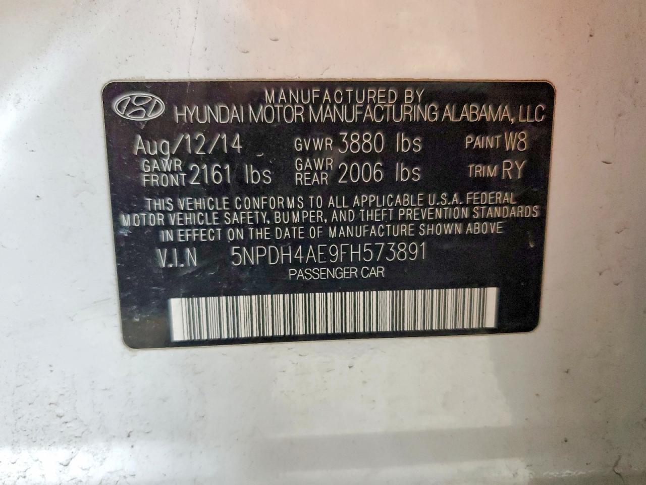 2015 HYUNDAI ELANTRA SE photo 40