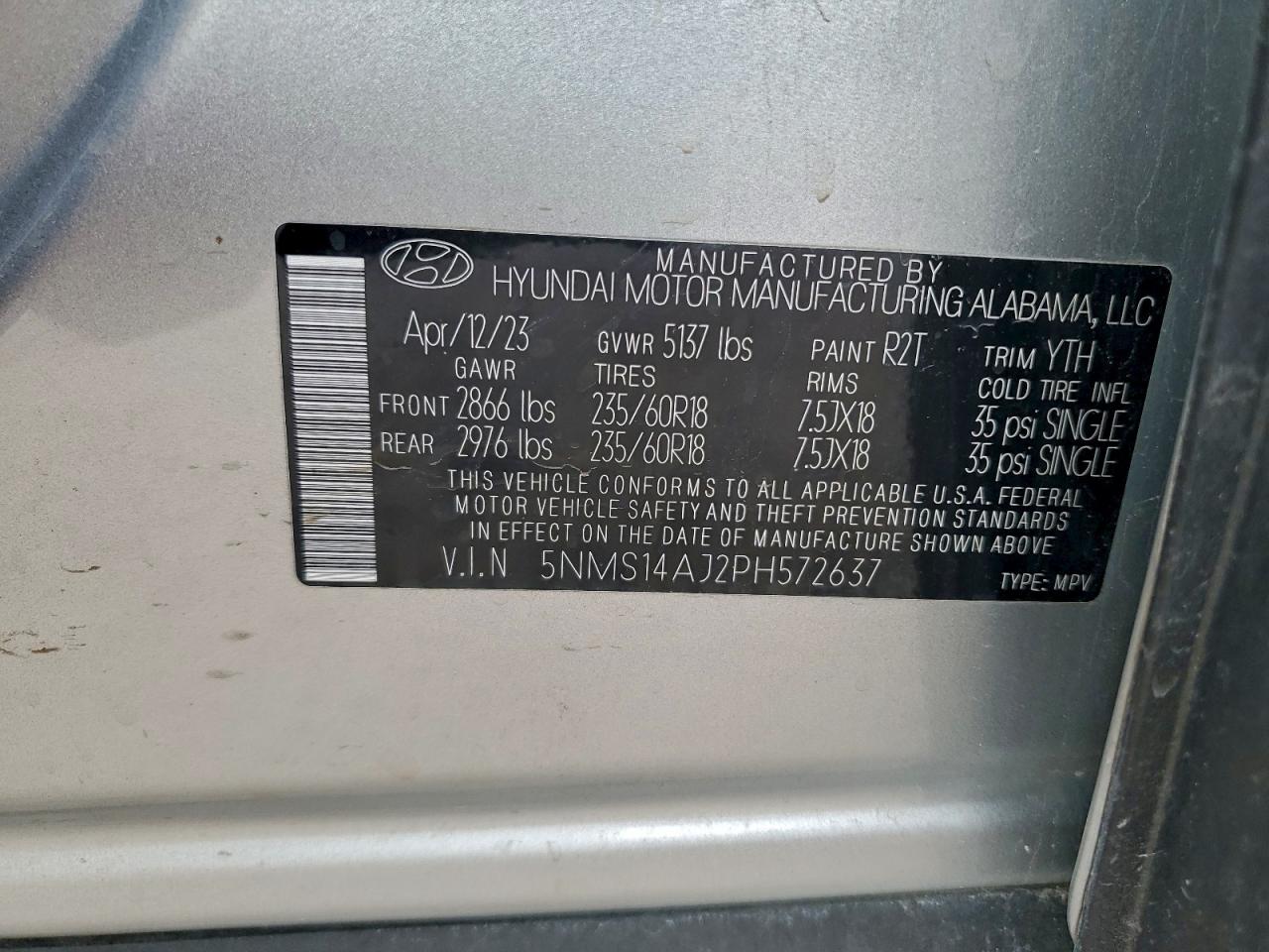 2023 HYUNDAI SANTA FE SE photo 13