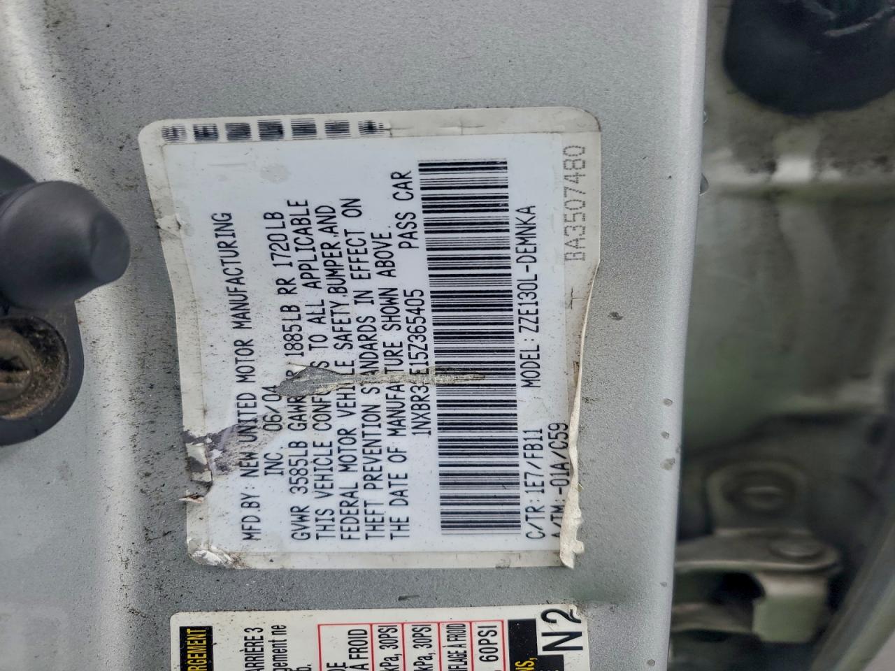 2005 TOYOTA COROLLA CE photo 12