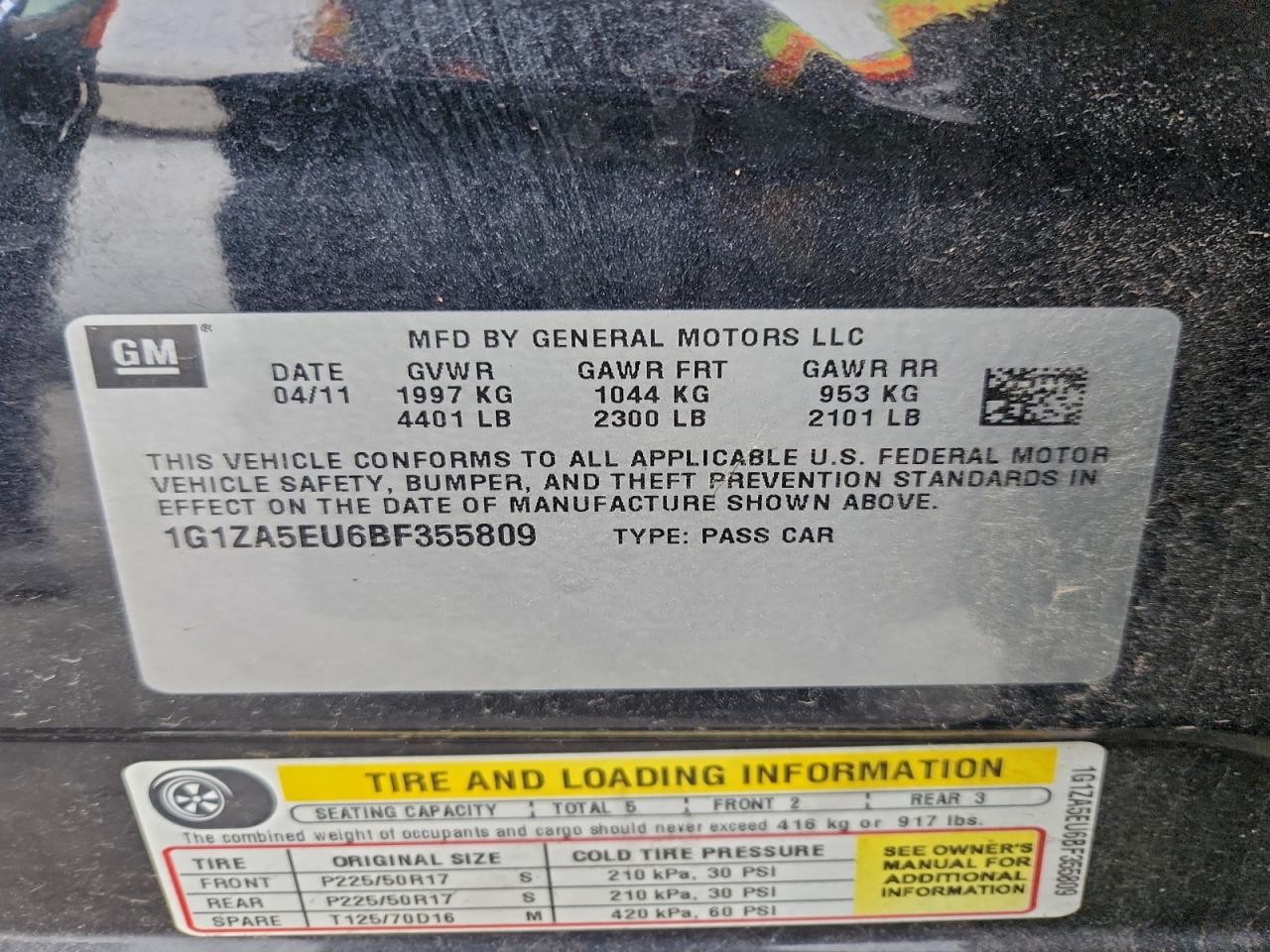 2011 CHEVROLET MALIBU LS photo 12