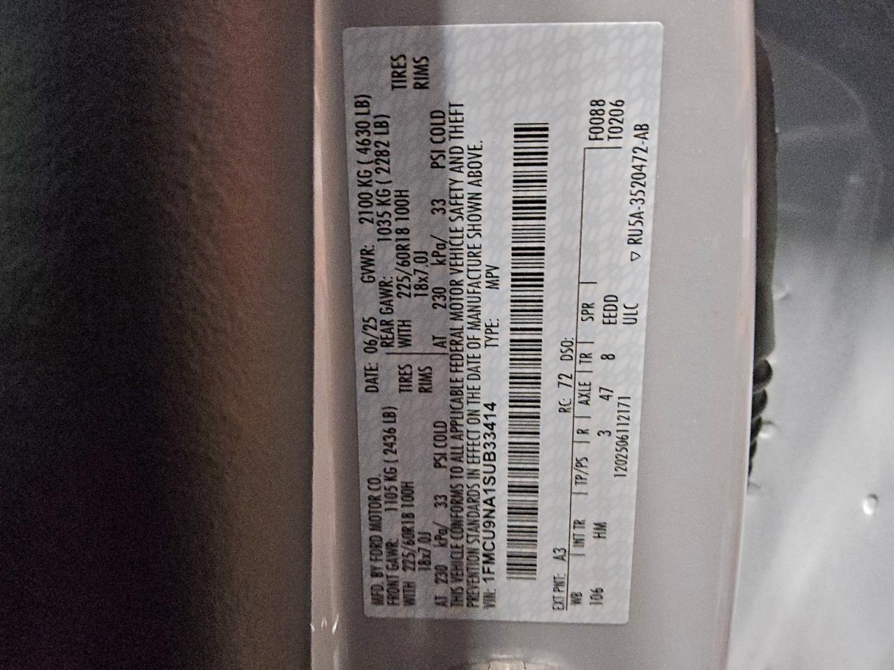 2025 FORD ESCAPE ST LINE SELECT photo 25