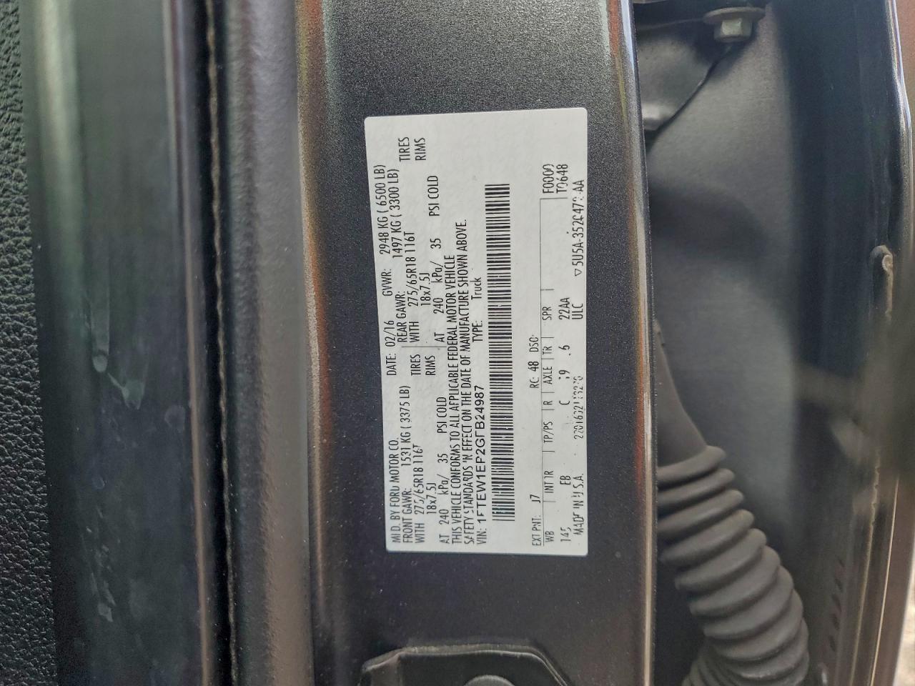 2016 FORD F150 SUPERCREW photo 12