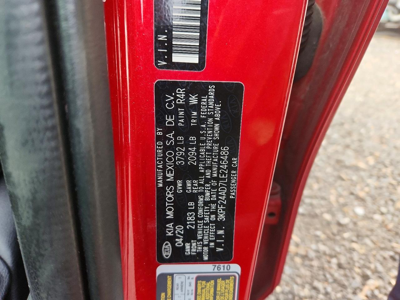 2020 KIA FORTE photo 12
