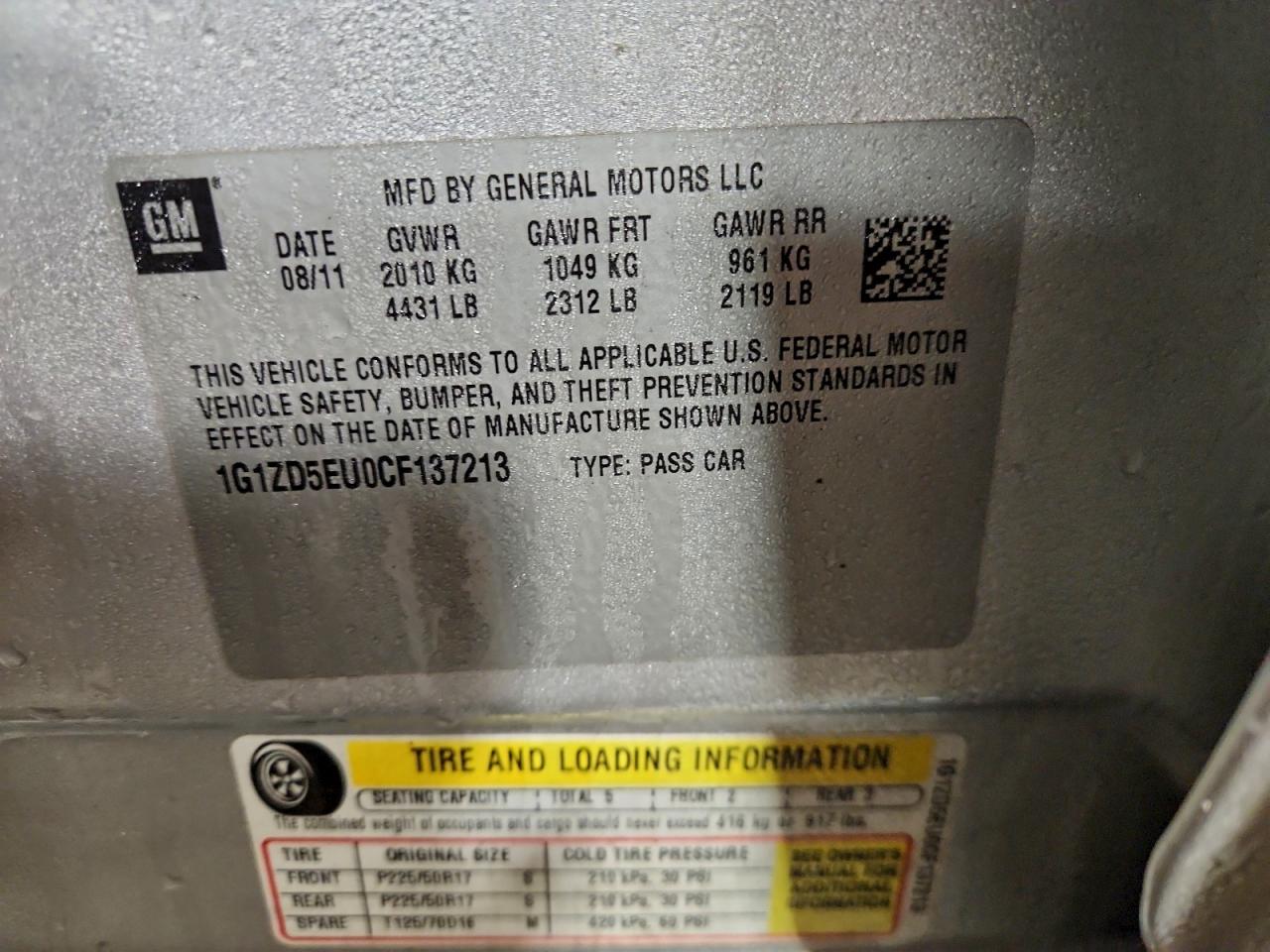 2012 CHEVROLET MALIBU 2LT photo 23
