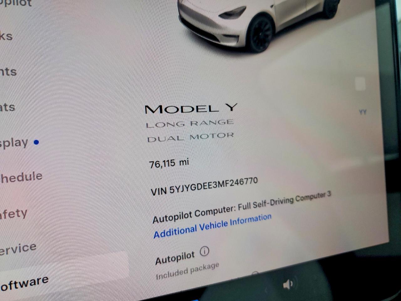 2021 TESLA MODEL Y photo 9