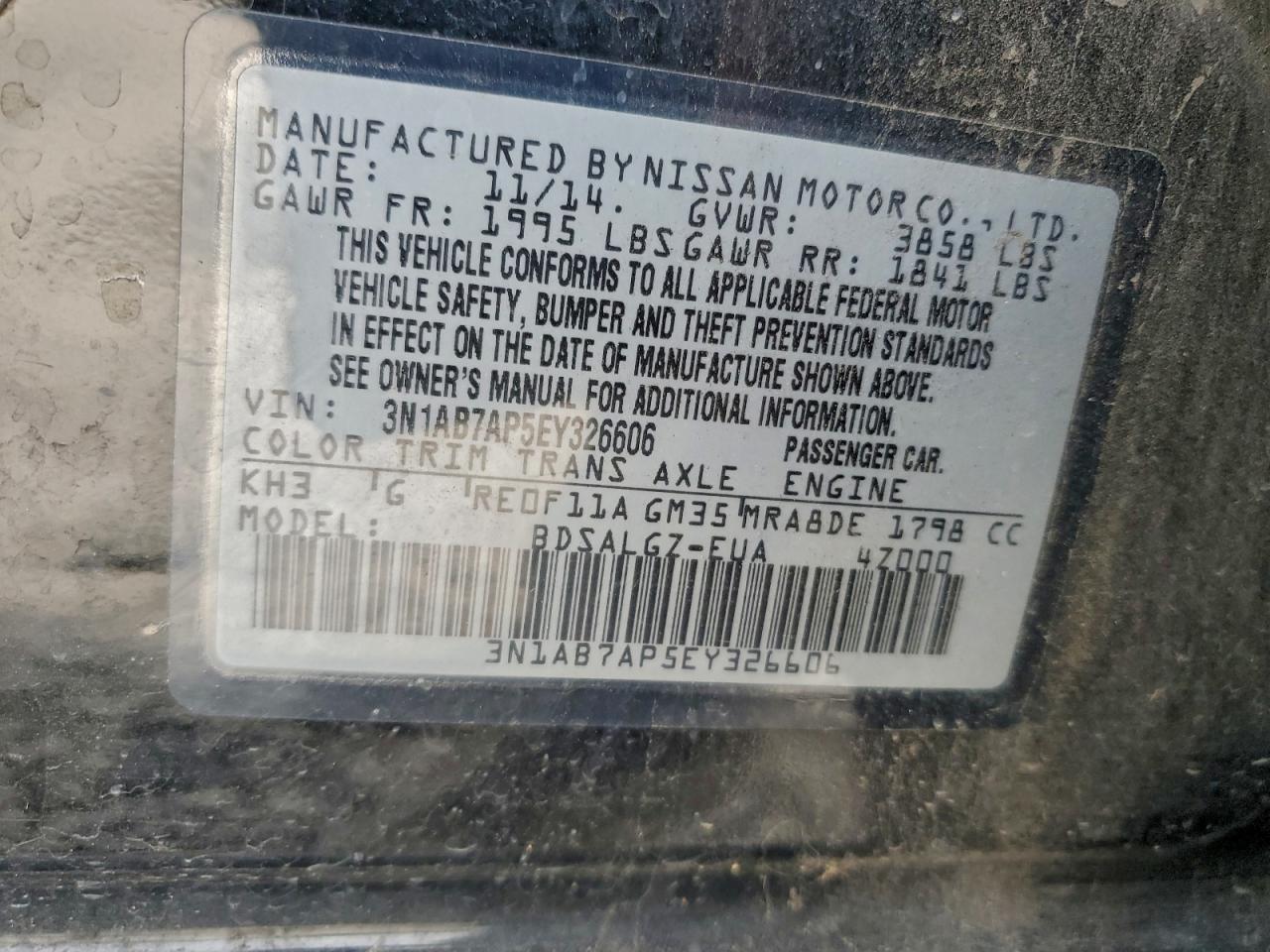 2014 NISSAN SENTRA S photo 23