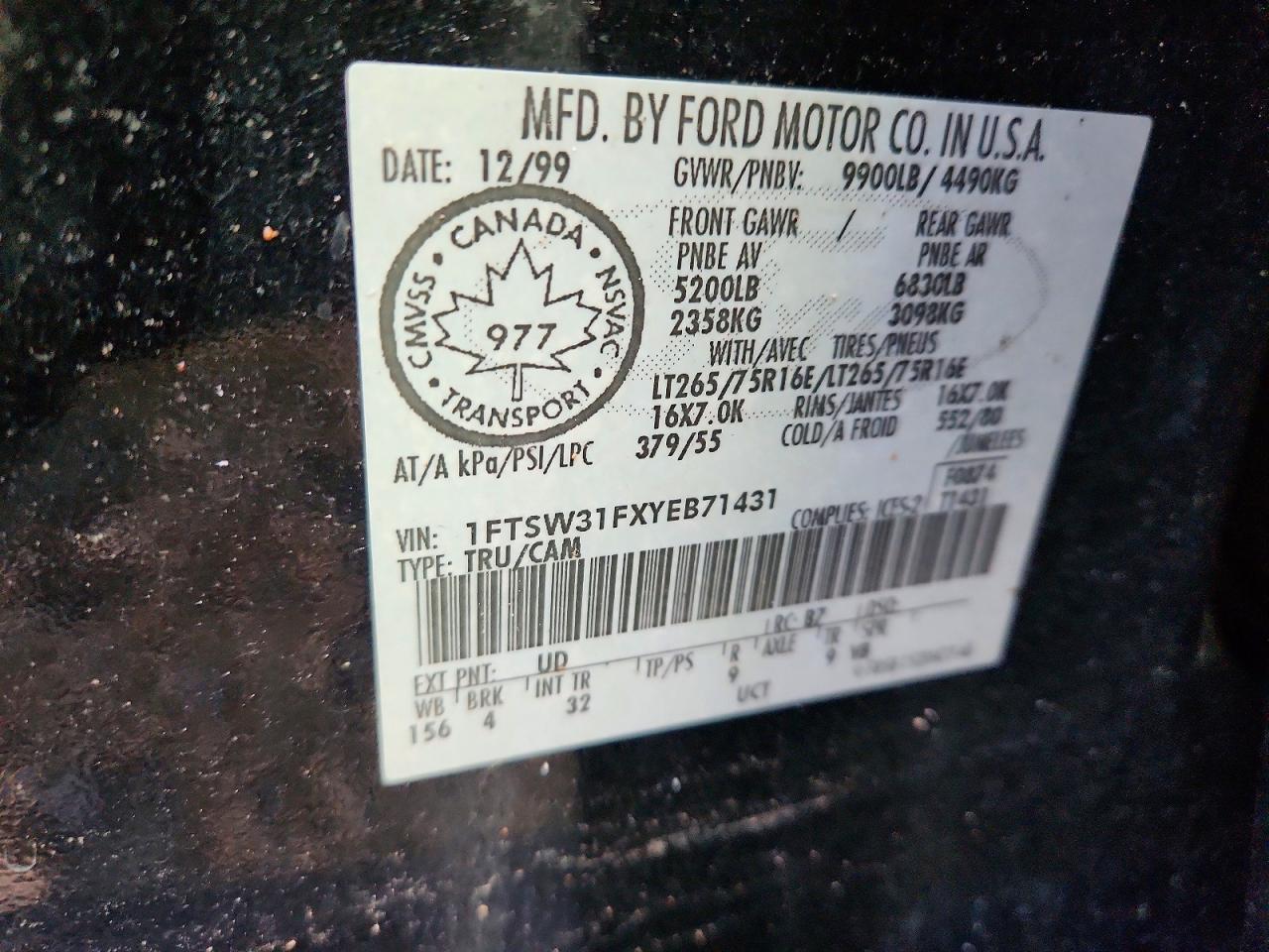 2000 FORD F350 SRW SUPER DUTY photo 13