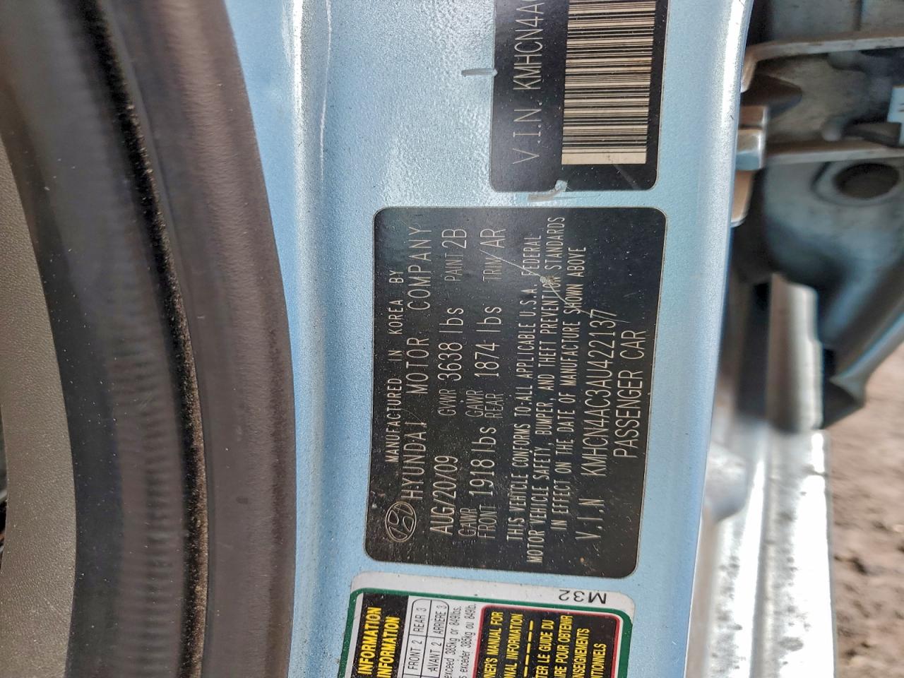 2010 HYUNDAI ACCENT GLS photo 12