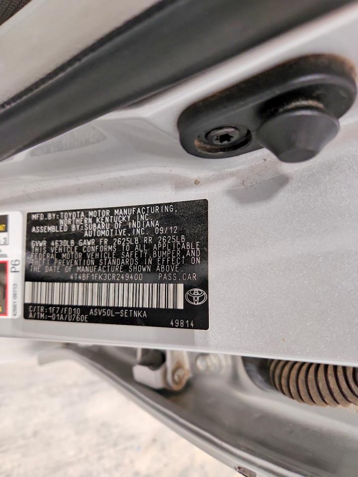 2012 TOYOTA CAMRY BASE photo 34
