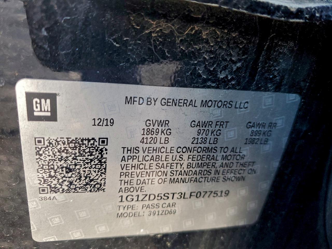 2020 CHEVROLET MALIBU LT photo 12