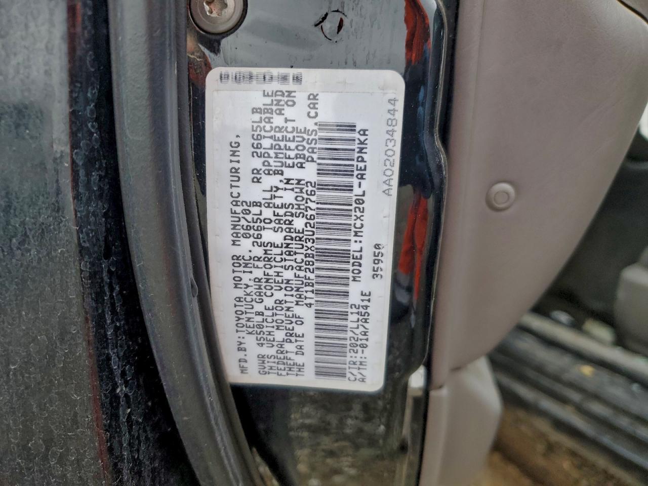 2003 TOYOTA AVALON XL photo 23