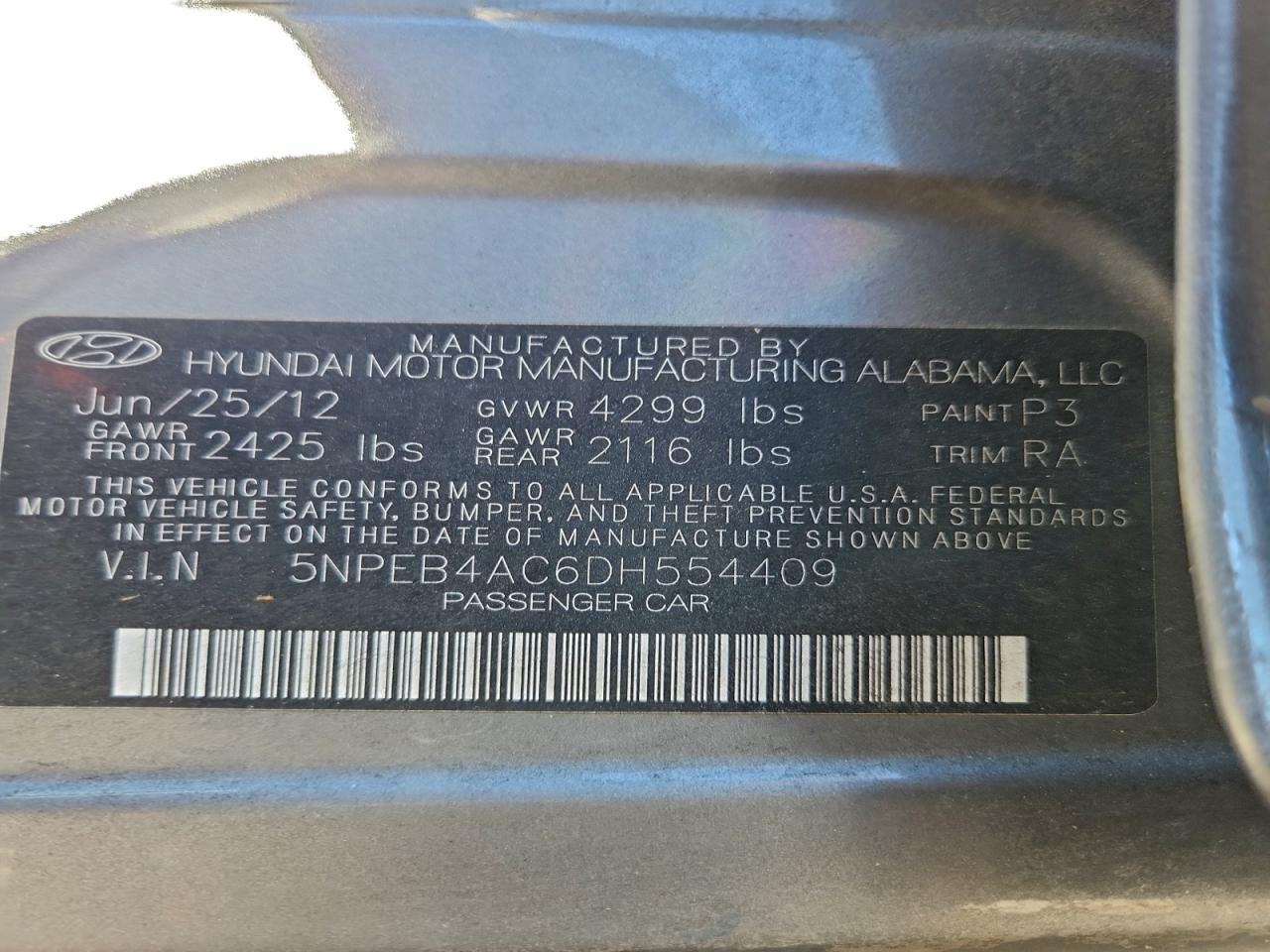2013 HYUNDAI SONATA GLS photo 23