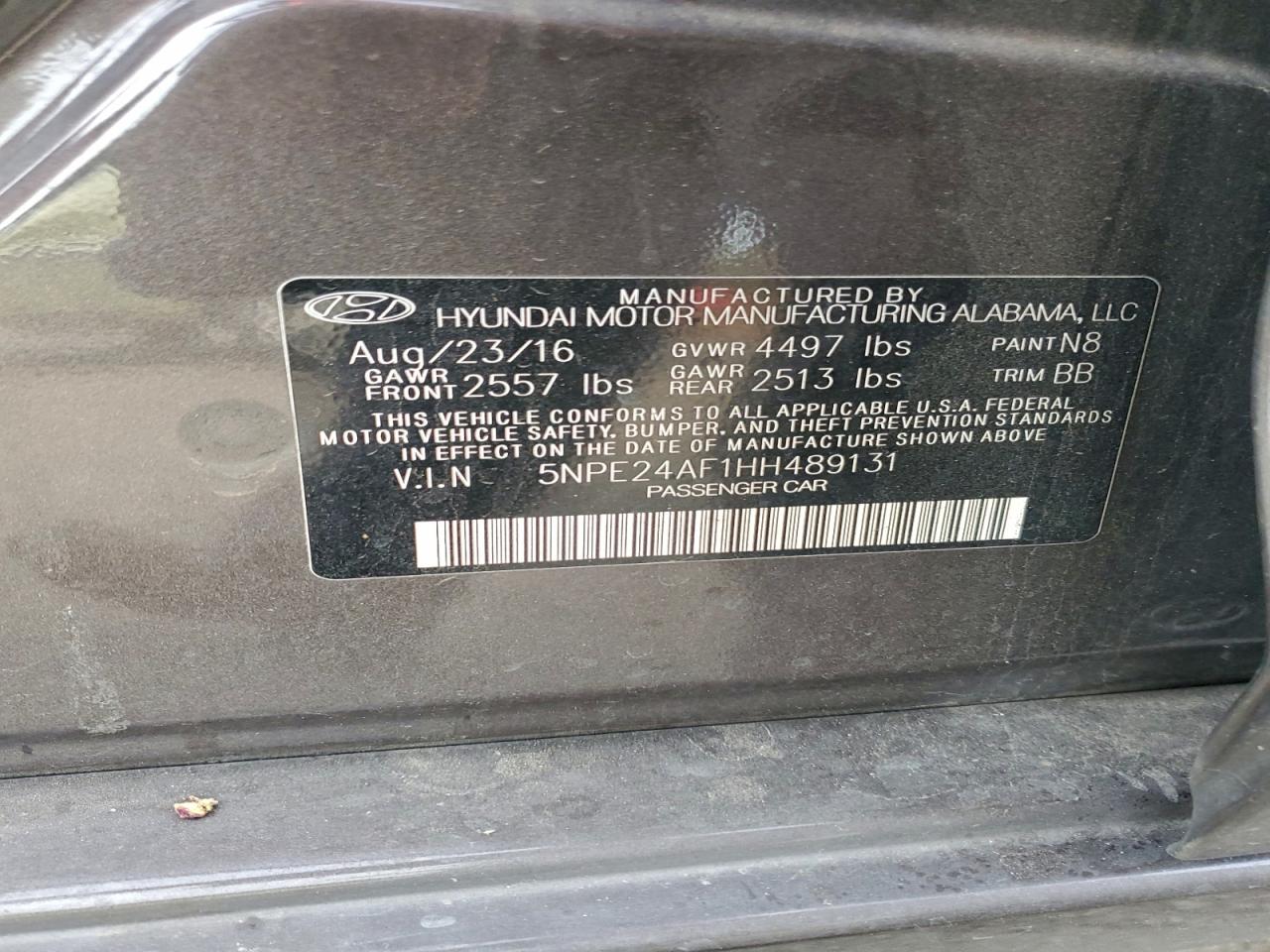 2017 HYUNDAI SONATA SE photo 23