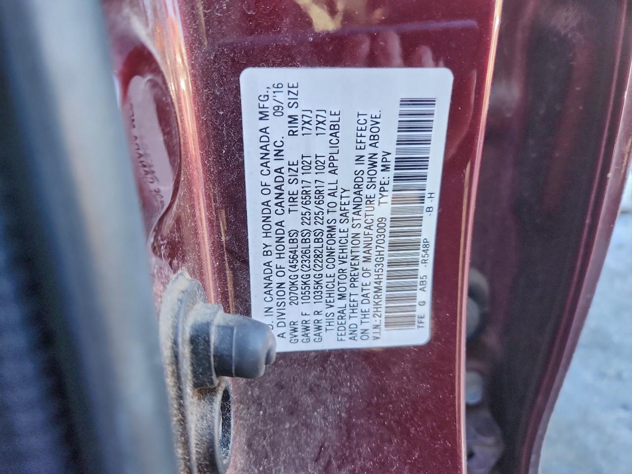 2016 HONDA CR-V EX photo 25