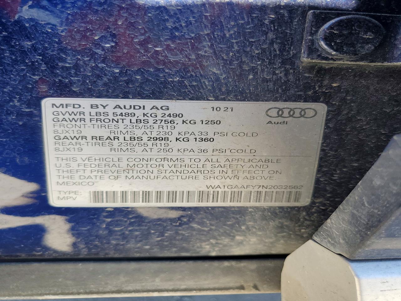 2022 AUDI Q5 PREMIUM 45 photo 37