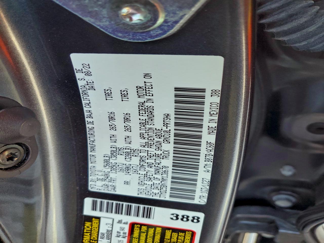 2022 TOYOTA TACOMA DOUBLE CAB photo 12
