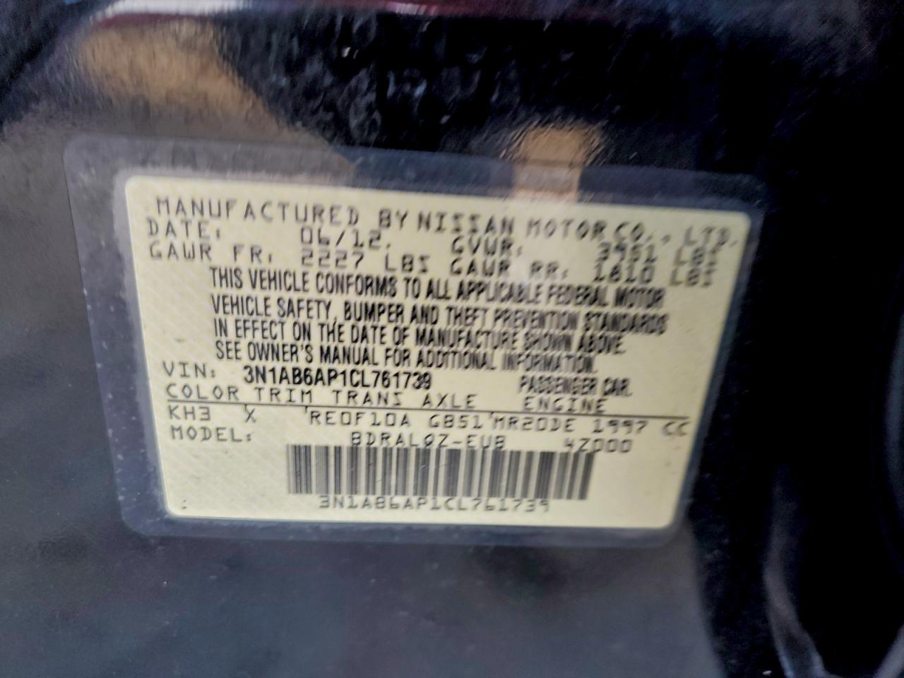 2012 NISSAN SENTRA 2.0 photo 37