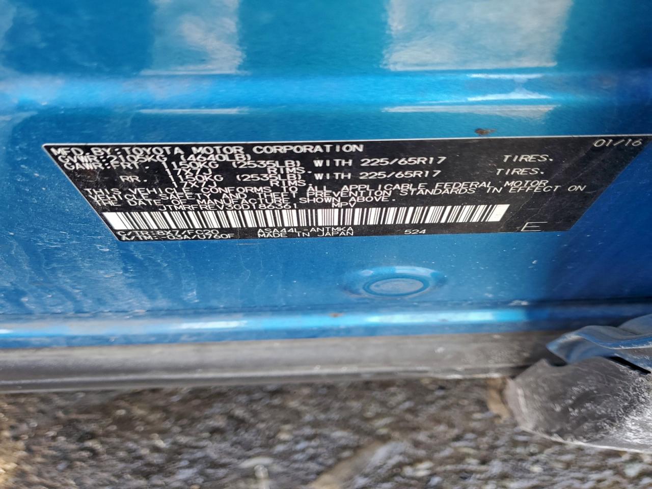 2016 TOYOTA RAV4 XLE photo 27