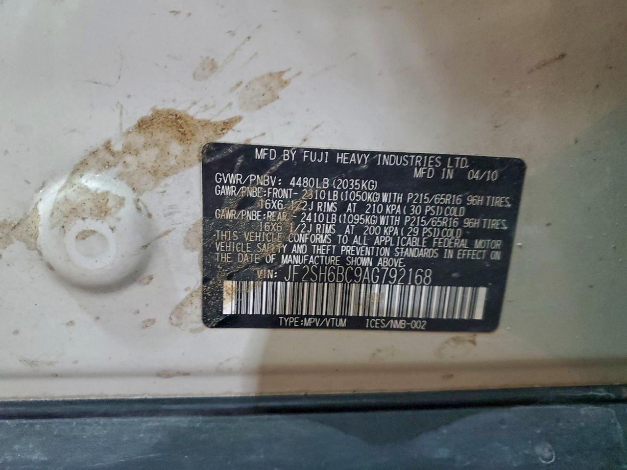 2010 SUBARU FORESTER XS photo 25