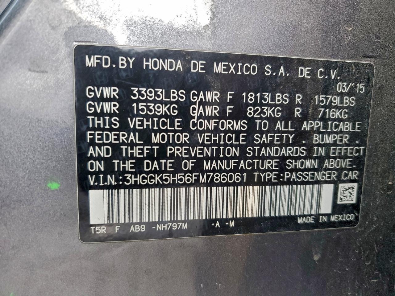 2015 HONDA FIT LX photo 37