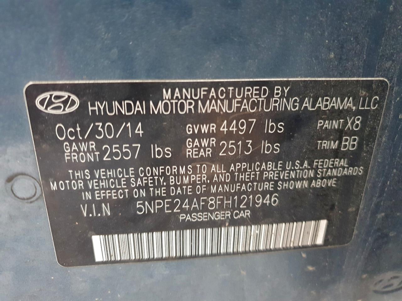 2015 HYUNDAI SONATA SE photo 13