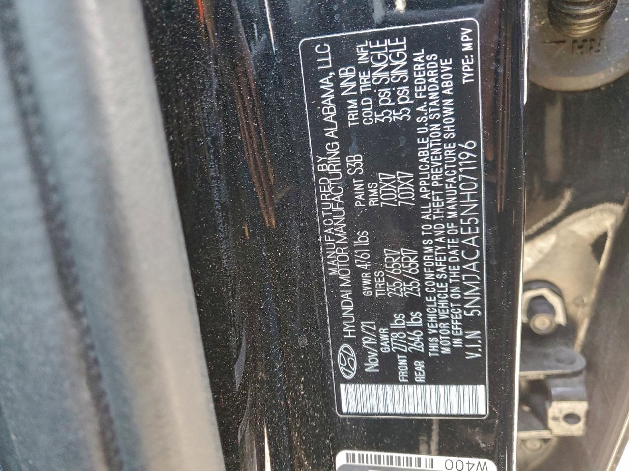 2022 HYUNDAI TUCSON SE photo 13