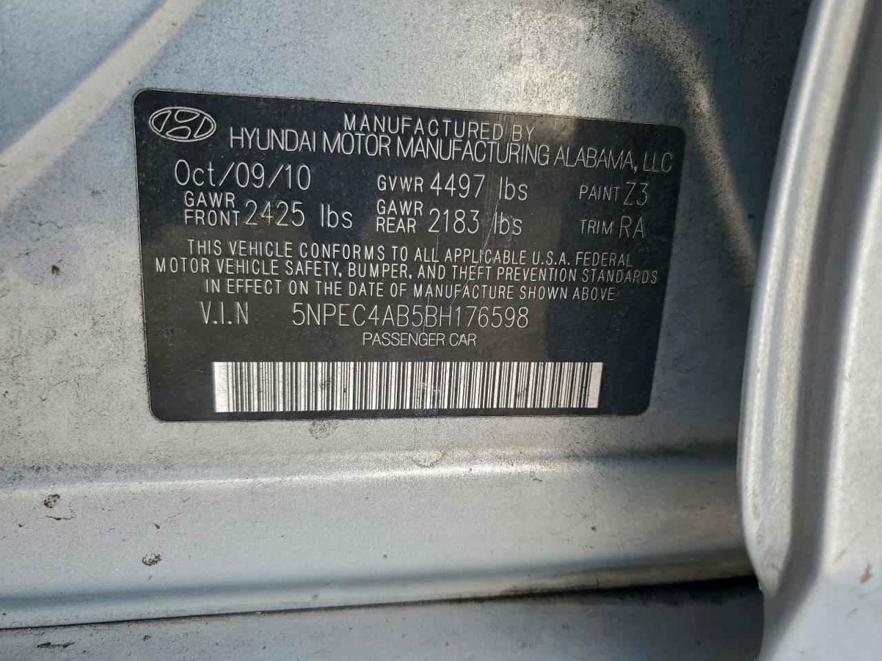 2011 HYUNDAI SONATA LIMITED 2.0T photo 23