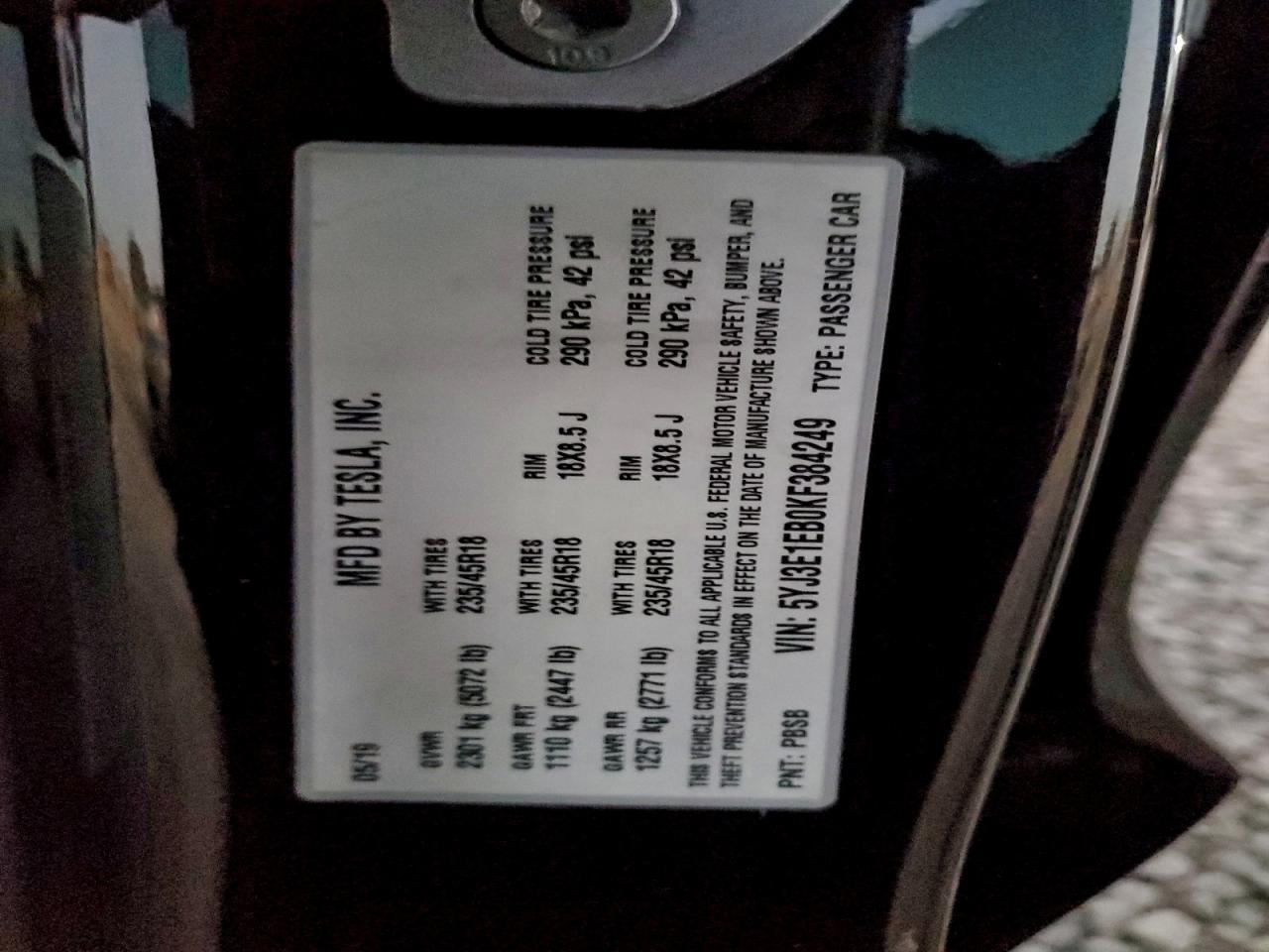 2019 TESLA MODEL 3 photo 37