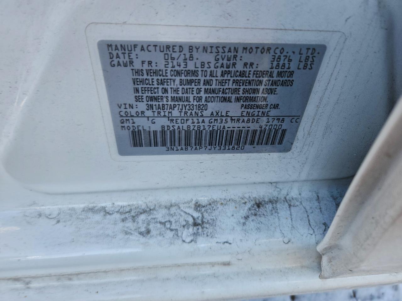 2018 NISSAN SENTRA S photo 12