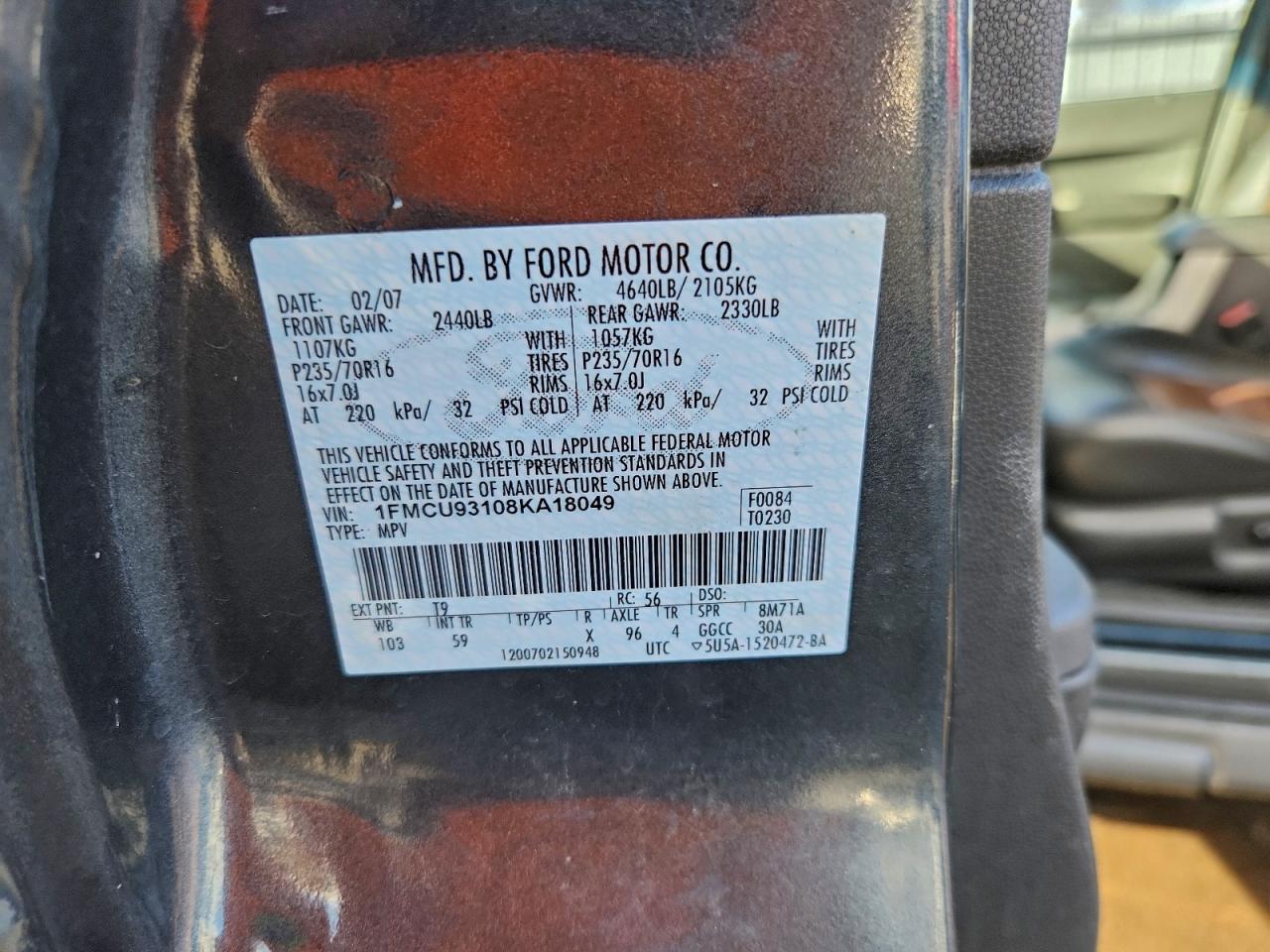 2008 FORD ESCAPE XLT photo 13