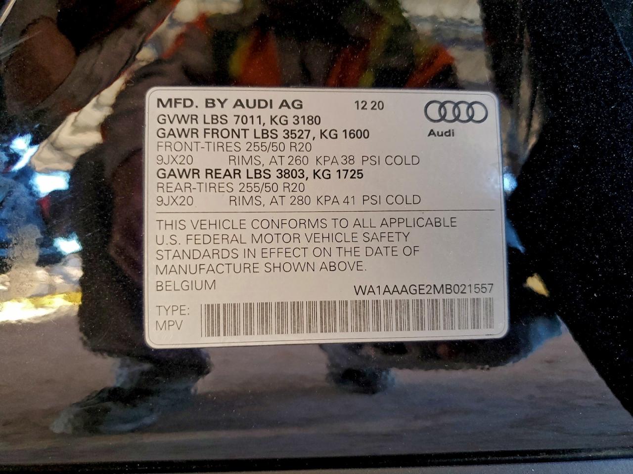 2021 AUDI E-TRON PREMIUM photo 13