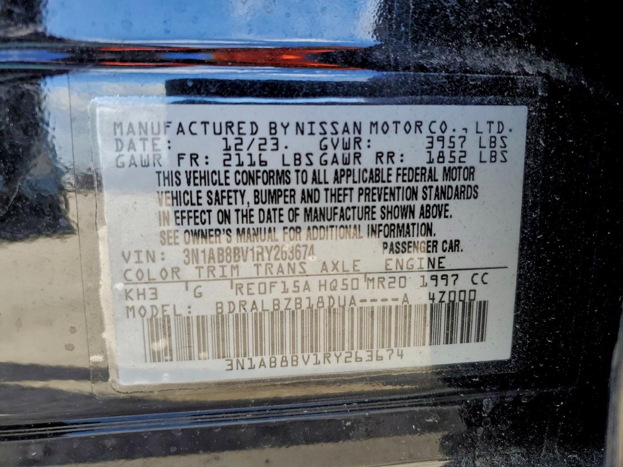 2024 NISSAN SENTRA S photo 23