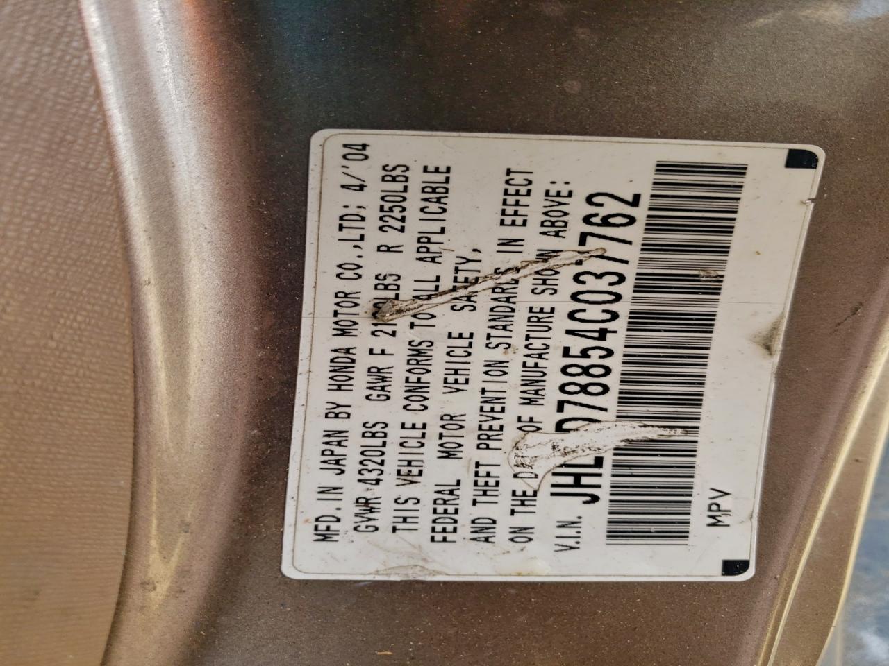 2004 HONDA CR-V EX photo 13