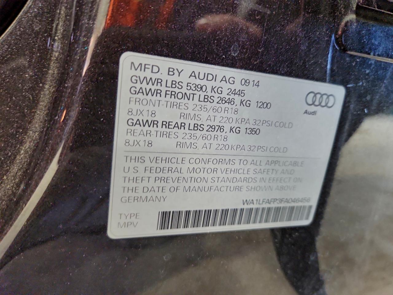 2015 AUDI Q5 PREMIUM PLUS photo 13