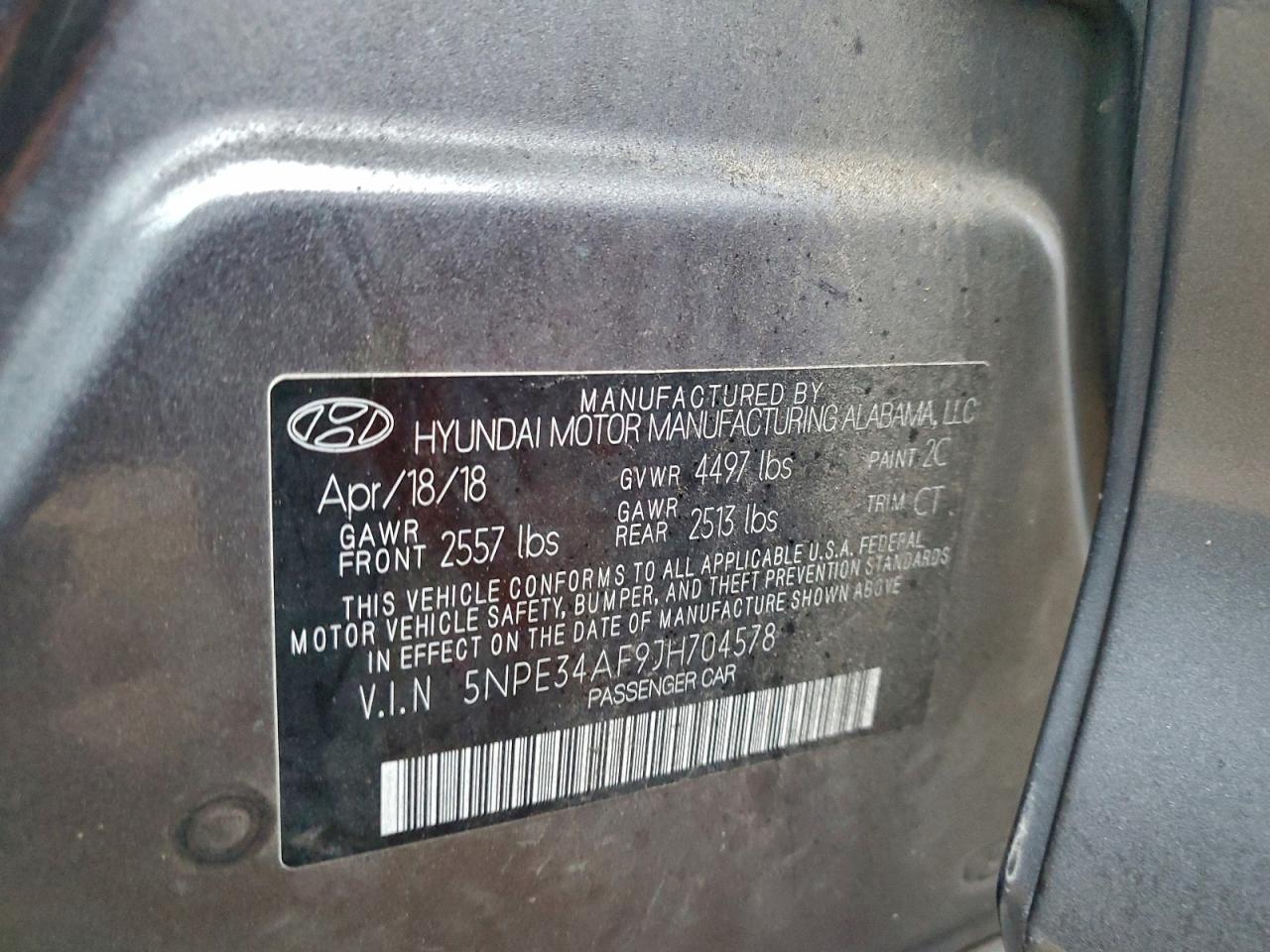2018 HYUNDAI SONATA SPORT+ photo 12