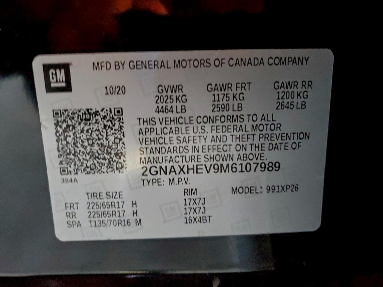 2021 CHEVROLET EQUINOX LS photo 12